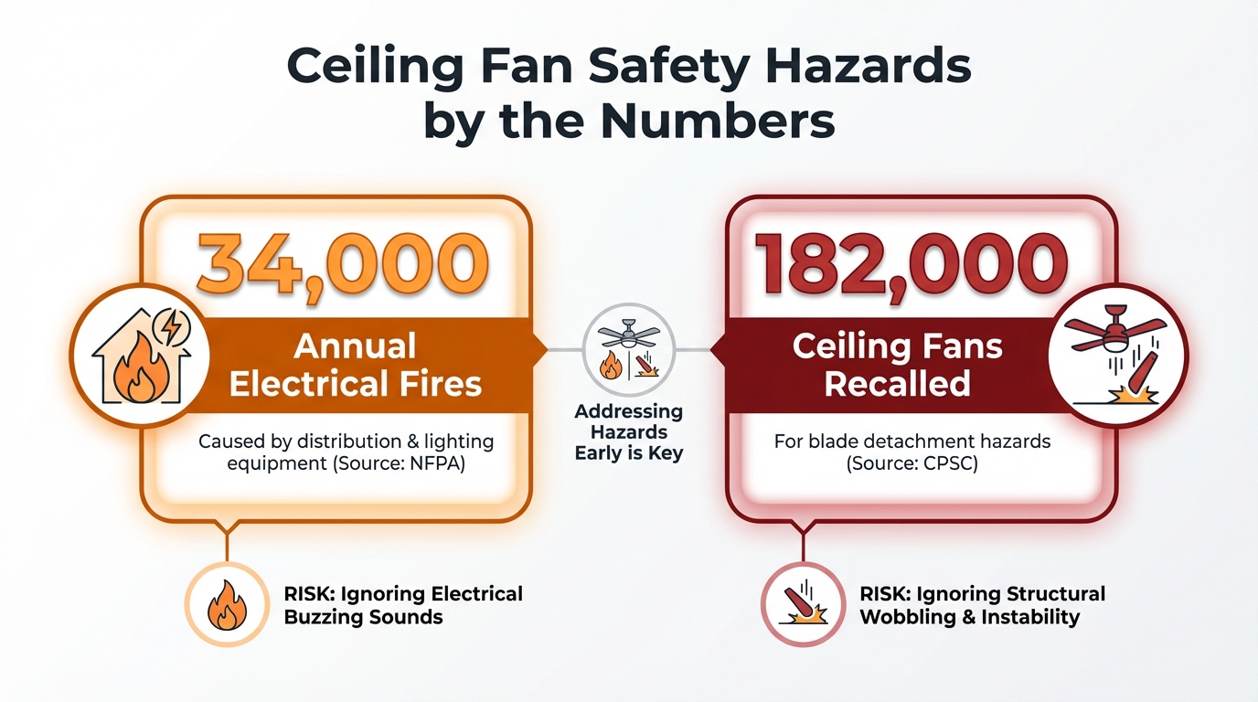 Ceiling Fan Safety Hazards by the Numbers