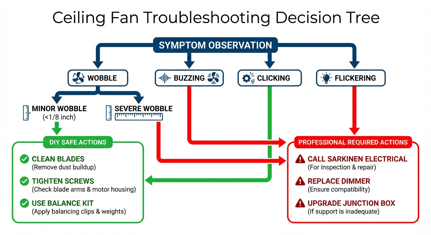 Ceiling Fan Troubleshooting Decision Tree