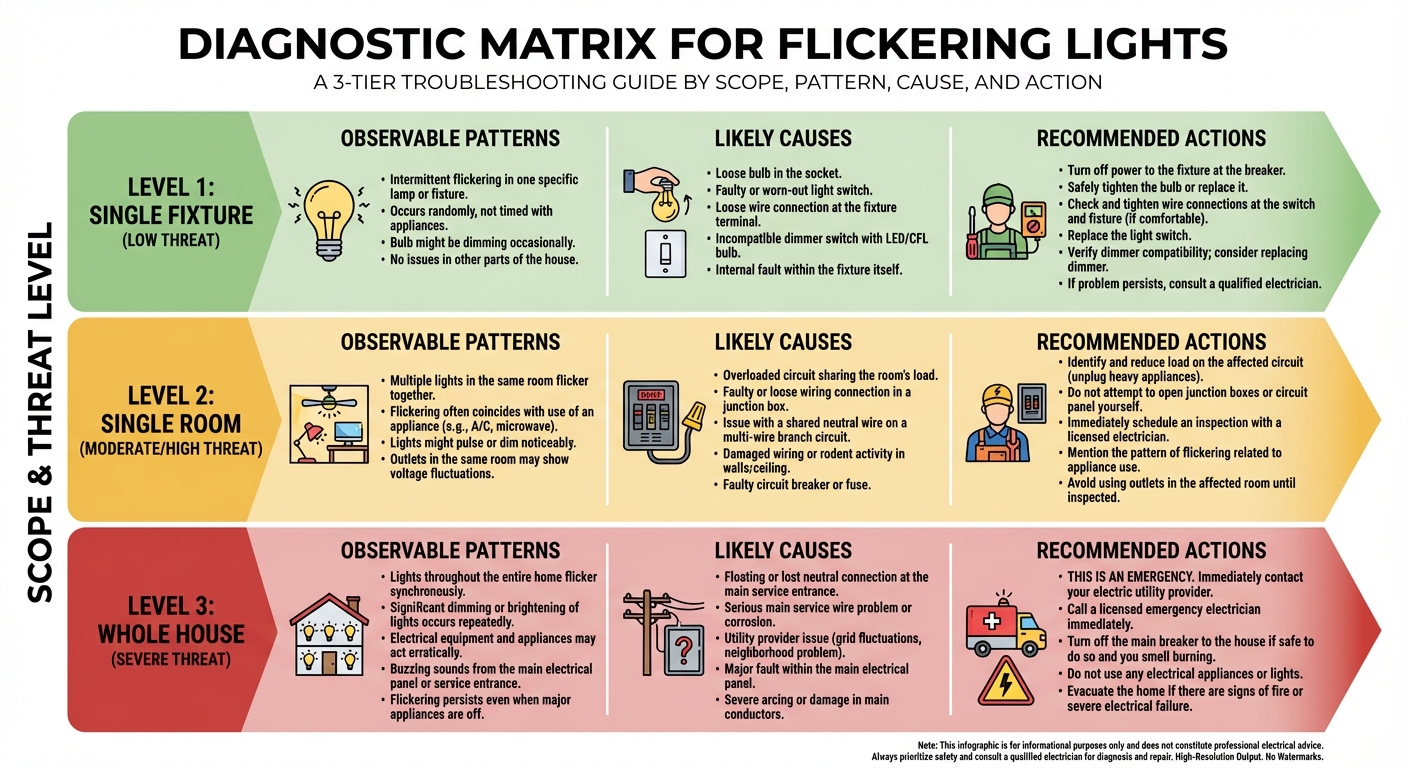 Diagnostic Matrix for Flickering Lights