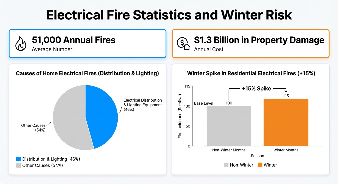 Electrical Fire Statistics and Winter Risk