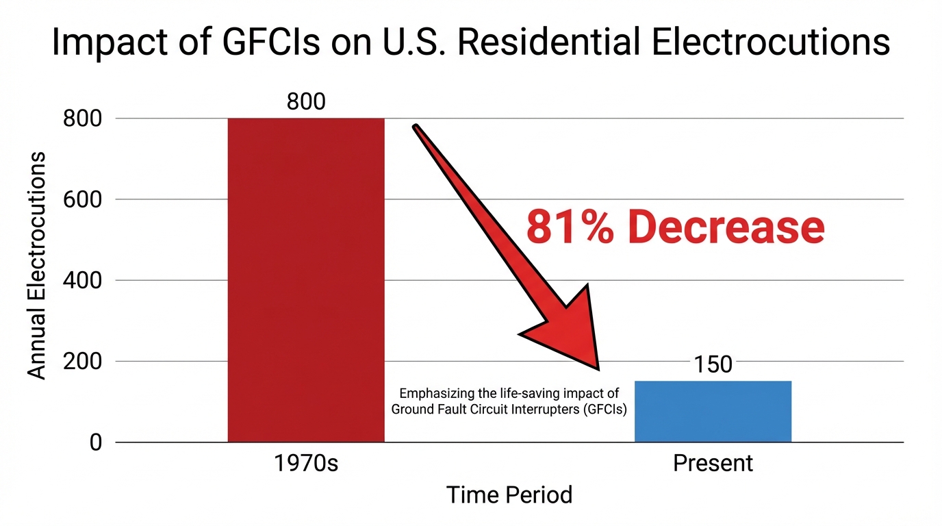 Impact of GFCIs on U.S. Residential Electrocutions