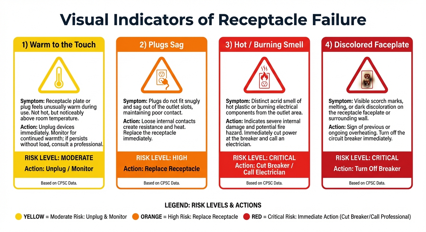 Visual Indicators of Receptacle Failure